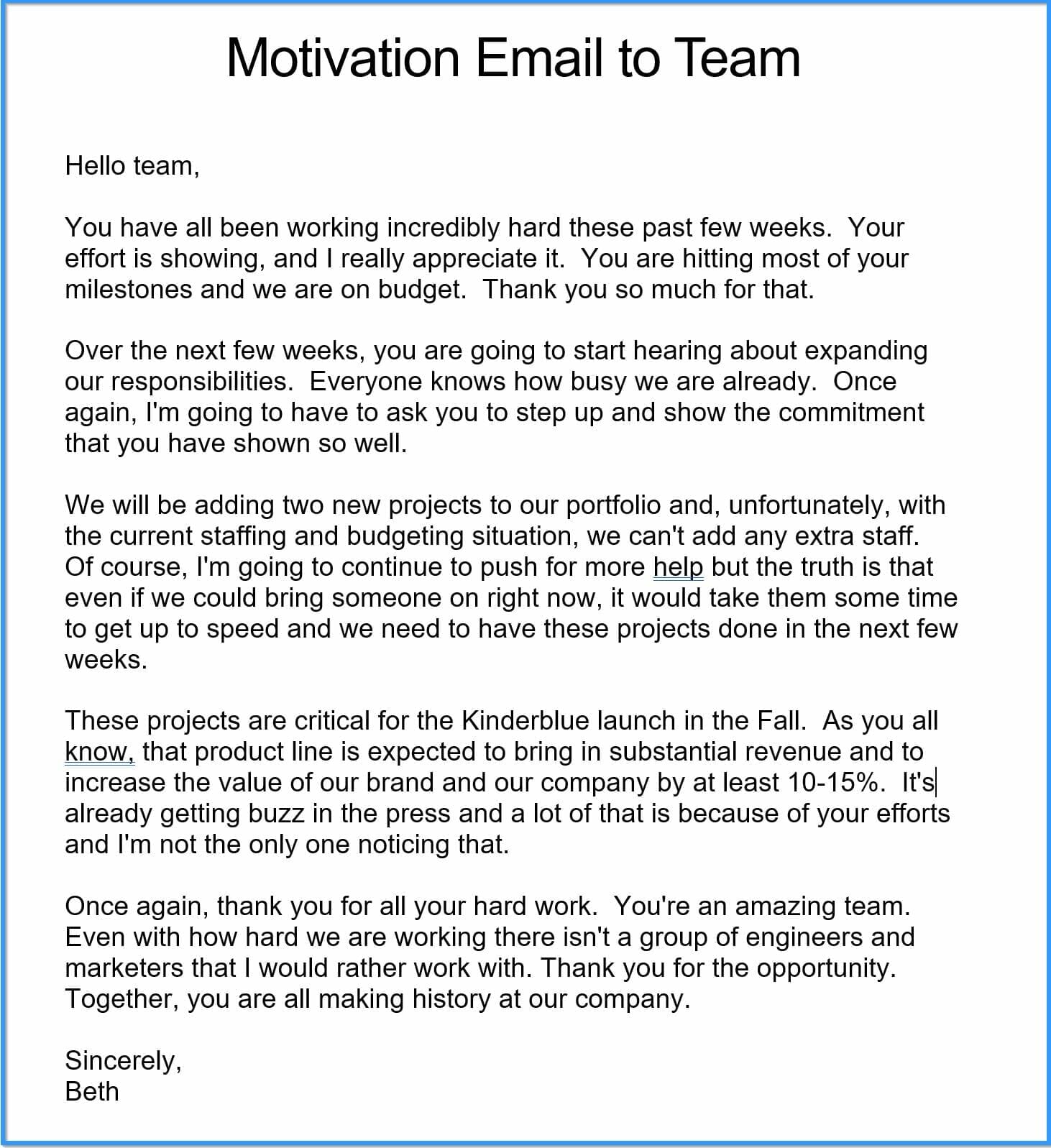 Motivation Letter For Employee Templates Samples With Examples