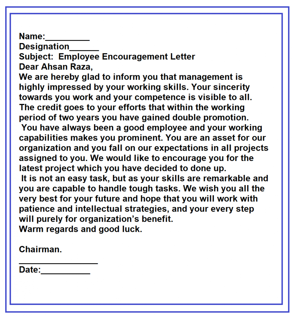  3 Free Sample Motivation letter for Employee Templates 