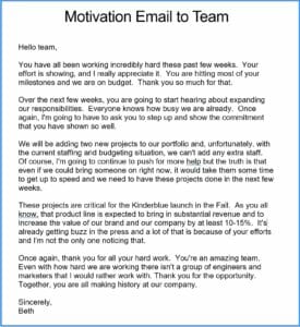 Motivation Email to Your Team